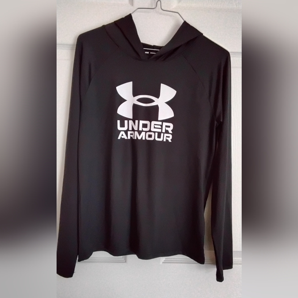 Boys Under Armour Black Long Sleeve Hoodie